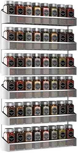 Auledio 2 Pack Spice Rack Organizer, 3 Tier Counter-top Stand or Wall Mounted by Auledio