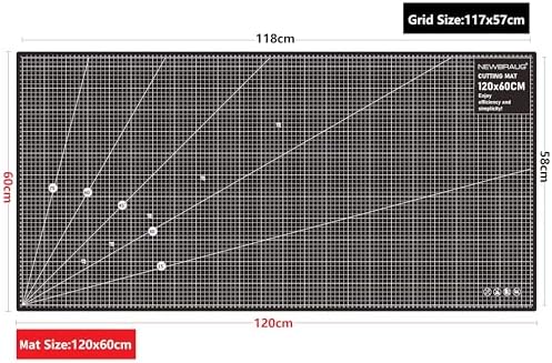 NEWBRAUG 23'' × 47'' Large Self Healing Cutting Double Sided 5-Ply Mat - Image 3