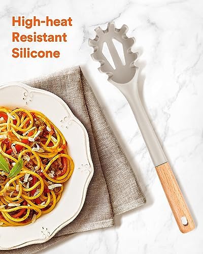 Badiano Silicone Pasta Fork, Kitchen Noodle Spoon Server, 12.8 in - Image 3