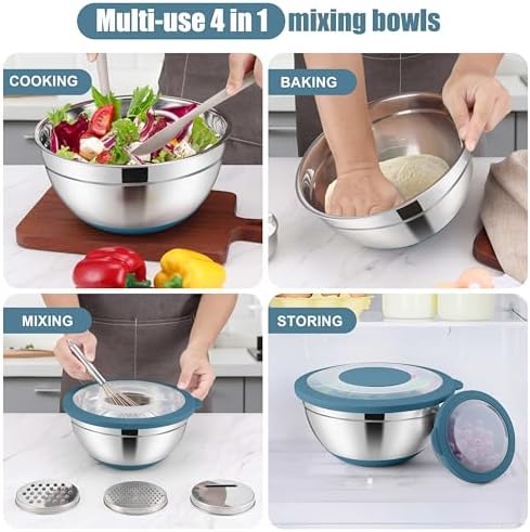 E-far Stainless Steel Mixing Bowls - Image 4