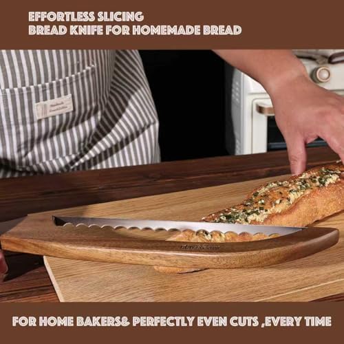 RAPSAKEMOH Bread Knife for Homemade Bread, Bread slicer for Homemade Bread - Image 3