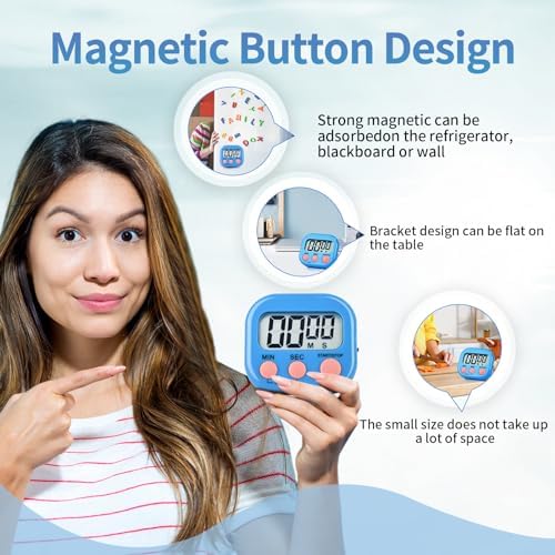 4 Pack Digital Kitchen Timer Magnetic Digital Timer - Image 5