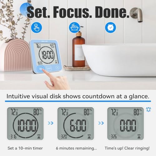 Baldr Shower Clock Waterproof Bathroom Clock - Image 4