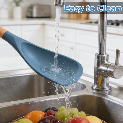 MANJIA Silicone Cooking Spoon for Nonstick Cookware, 1 Pack - Image 5