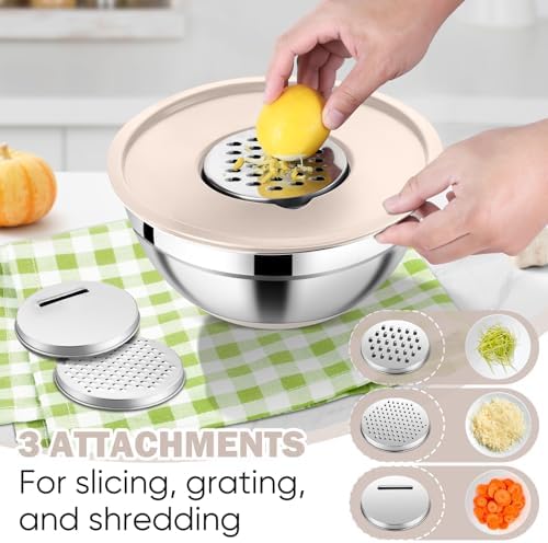 E-far 25PCS Mixing Bowls with Lid Set, Stainless Steel Nesting Prep Bowls with - Image 3