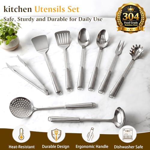 304 Stainless Steel Slotted Spoons - Image 2