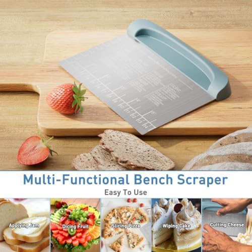 2 IN 1 Upgrade Bench Scraper, Dough Scraper, Stainless Steeel - Image 3