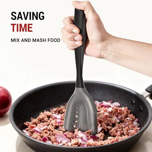 2Pack Meat Chopper Mincing Spatula, Silicone Grinder - Image 4