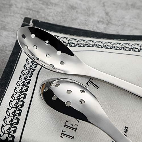 AOOSY Small Slotted Spoons, Modern Stylish Thick Heavy-weight Short handle - Image 3
