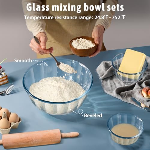 Glass Mixing Bowls with Airtight Lids - Image 2