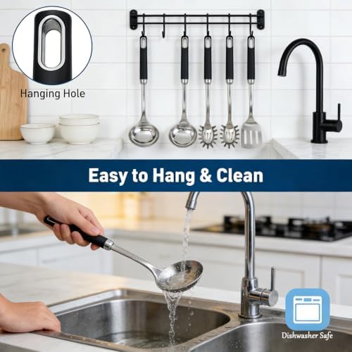 Stainless Steel Soup Ladle and Spaghetti Spoon Set - Image 7