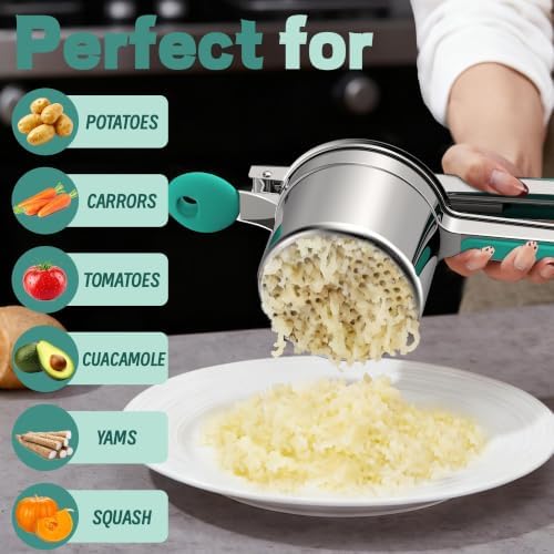 Large 15oz Potato Ricer for Mashed Potatoes, Heavy Duty 18/8 Stainless Steel - Image 5