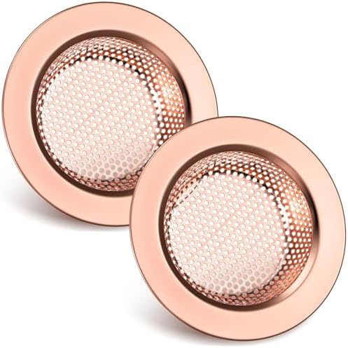 Retisee 2 Pcs Kitchen Sink Drain Strainer 4.4 Inch, Rose Gold by Retisee