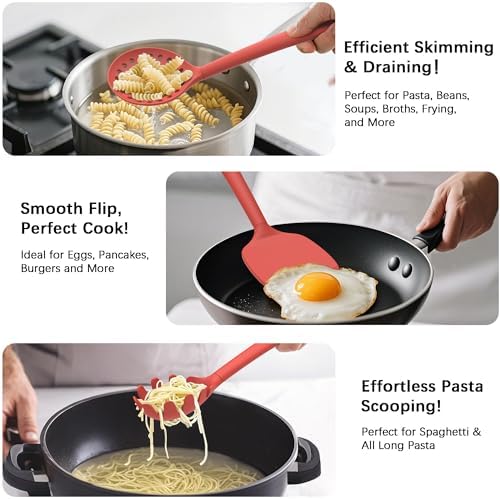 Coukre Silicone Kitchen Cooking Utensils Set, Heat Resistant - Image 3