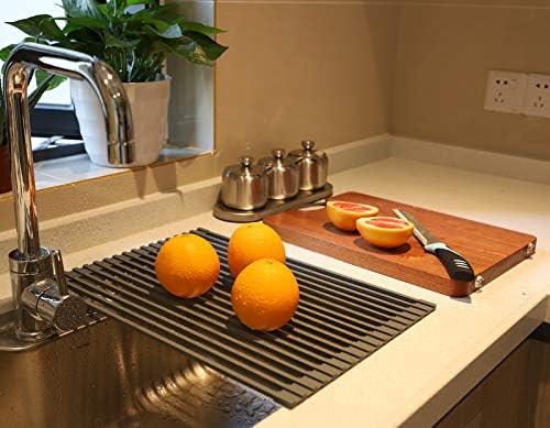 Ahyuan Roll-up Dish Drying Rack Over The Sink Multipurpose Cubic Silicone by Unknown