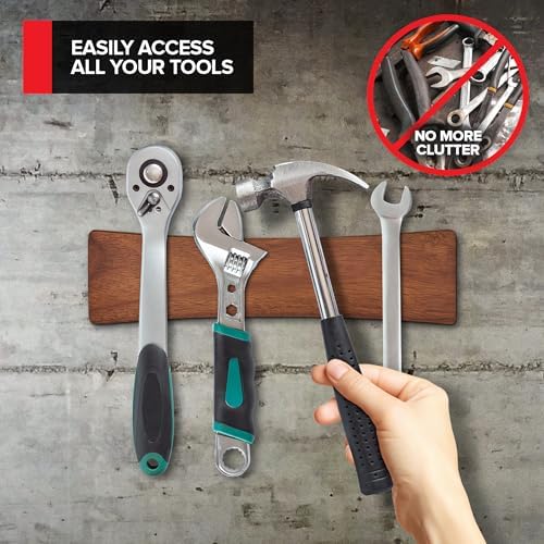 10 Inch Acacia Wood Magnetic Knife Holder - Image 6