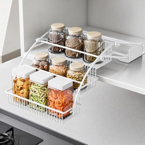 3-Tier Pull Down Spice Rack Organizer Expandable Pull-Out by HZBL-LPHardware