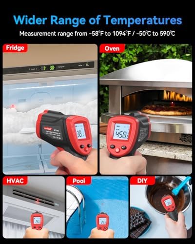 Wintact Infrared Thermometer, Digital Surface Temperature Gun -58℉ to 1094℉ - Image 2