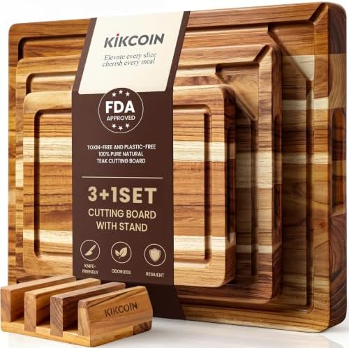 Kikcoin Teak Wood Cutting Board by Kikcoin