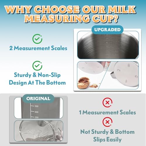 Stainless Steel Measuring Cup 50oz, Heavy Duty Liquid Measuring Pitcher - Image 4