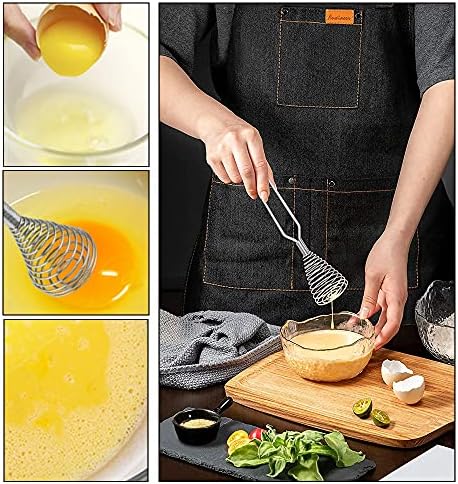 Stainless Steel Spring Coil Whisk Set 2 Pack, Wire Whip Egg Beater, Kitchen - Image 7