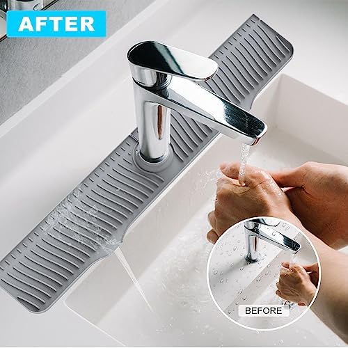 Kitchen Sink Splash Guard, Silicone Faucet Splash Guard, Longer Silicone Sink - Image 5