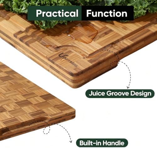 Bamboo Cutting Board Set of 3 Wooden Cutting Boards - Image 4