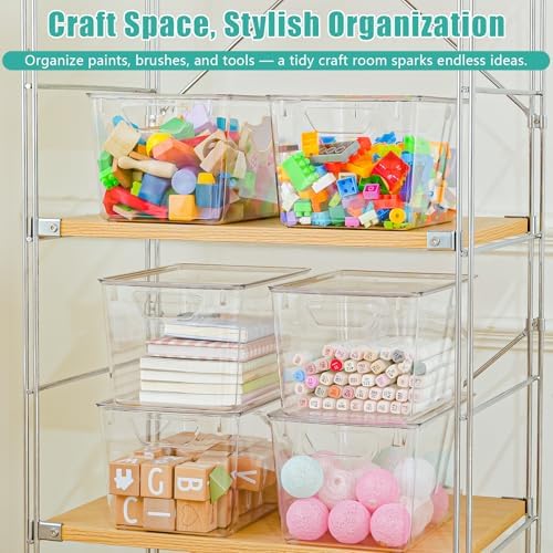 6 Pack Large Clear Storage Bins - Image 4