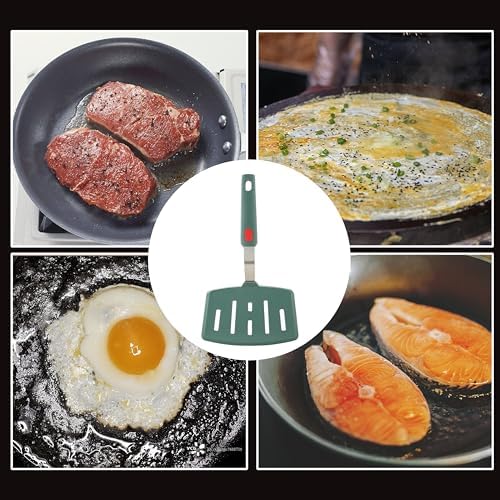 Silicone Wide Pancake Spatula, Slotted Turner - Image 4