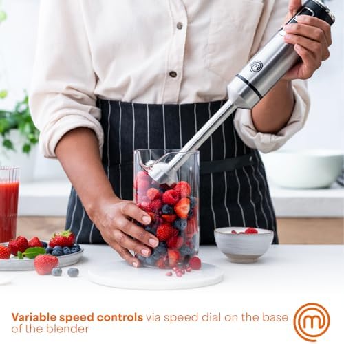 MasterChef Immersion Blender Handheld, Stainless Steel Hand Held Blending Stick - Image 4