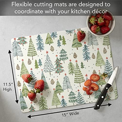 Cut N' Funnel Jolly Trees Designer Flexible Cutting Board Mat - Image 4