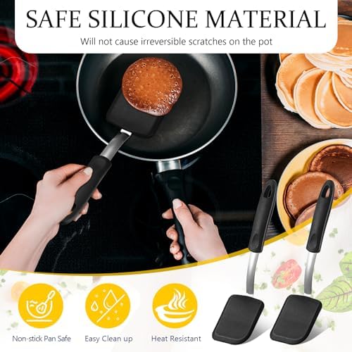2Pcs Mini Silicone Cookie Brownie Spatula, Solid Flat - Image 6