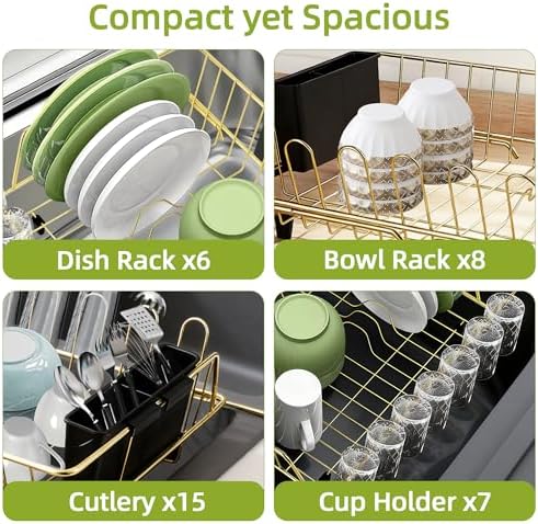 Dish Drying Rack-Large Stainless Steel Dish Drainer Over The Sink - Image 5