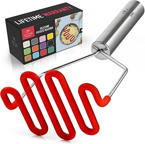 Zulay Kitchen Non-Scratch Potato Masher – Heavy-Duty Stainless Steel & Silicone by ZulayKitchen