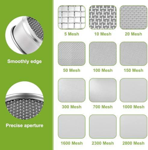 304 Stainless Steel Wire Cloth Lab Sieves, 325 Mesh Test Sieve - Image 6