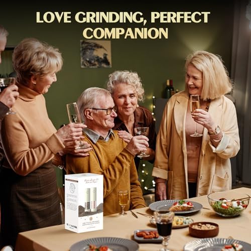 Salt and Pepper Grinder Set Electric Adjustable Coarseness Salt Pepper Grinder - Image 6