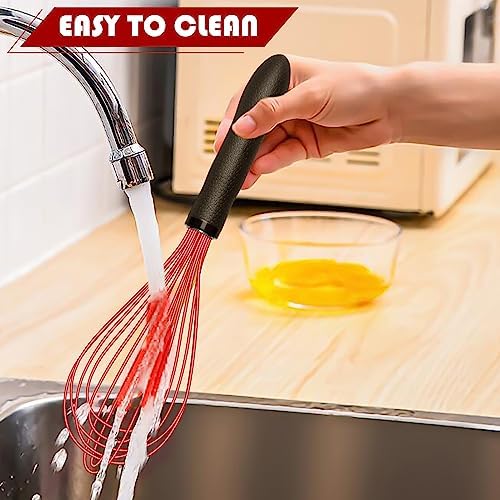 TEEVEA Silicone Whisk 11 Inch, Non-Slip Handle Heat Resistant Non-Scratch - Image 6