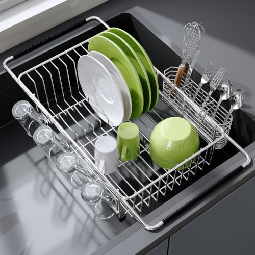 JASIWAY Stainless Steel Dish Drying Rack in Sink by JASIWAY