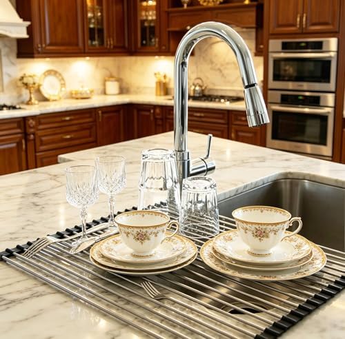 Ahyuan Roll up Dish Drying Rack Over The Sink Kitchen Roll up Sink Drying Rack by Unknown