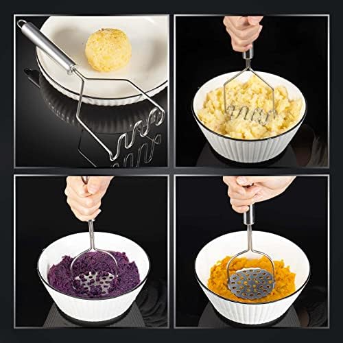 2 Pcs Potato Smasher, Mashed Potato Masher, Stainless Steel Masher Kitchen Tool - Image 7