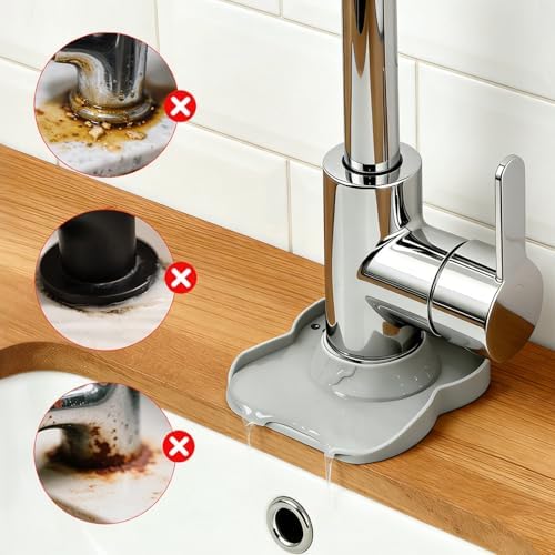 Silicone Faucet Mat for Kitchen Tap Compact Sink Splash Guard Protectors Behind - Image 4