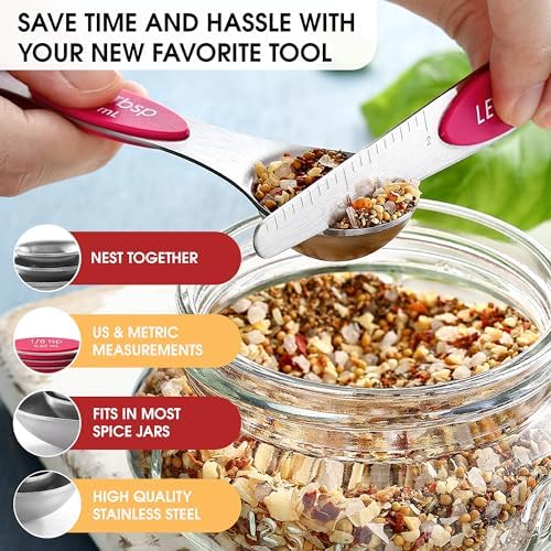 Spring Chef Dual Sided Magnetic Measuring Spoons Set of 8 - Image 5