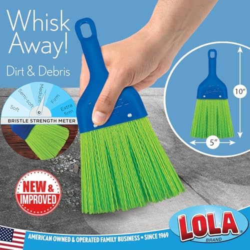 LOLA Whisk Broom, Hand Brush, 4 Pack Durable Bristles, Whisks Away Dirt & Debris - Image 2
