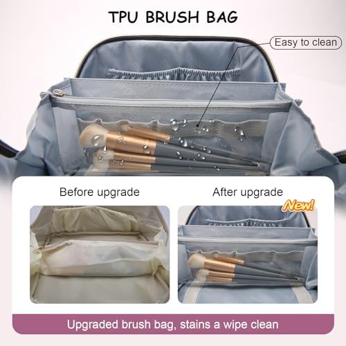 BOYATU Travel Makeup Bag Organizer Cosmetic Bag: 3 Pcs Set Make up Bags - Image 4