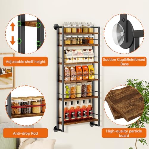 IBUYKE Over the Door Spice Organizer, Door or Wall Mount - Image 5
