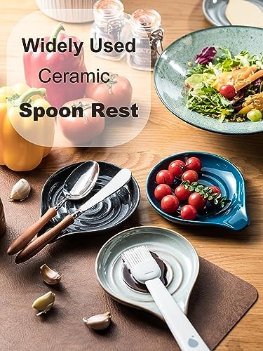 LAUCHUH Spoon Rest, Ceramic Spoon Holder - Image 4