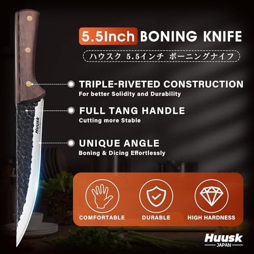 Huusk Boning Knife for Meat Cutting - Image 4