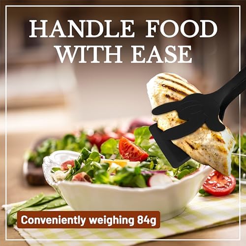 2 in 1 Flipper Spatula with tongs - Image 4