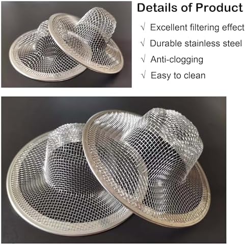 10Pcs Metal Mesh Kitchen Sink Strainer, 4.41" Stainless Steel Slop Basket - Image 3