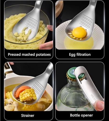 5 in 1 Egg Separator for Raw Eggs, Potato Masher Multifunction Cooking Spoon - Image 3
